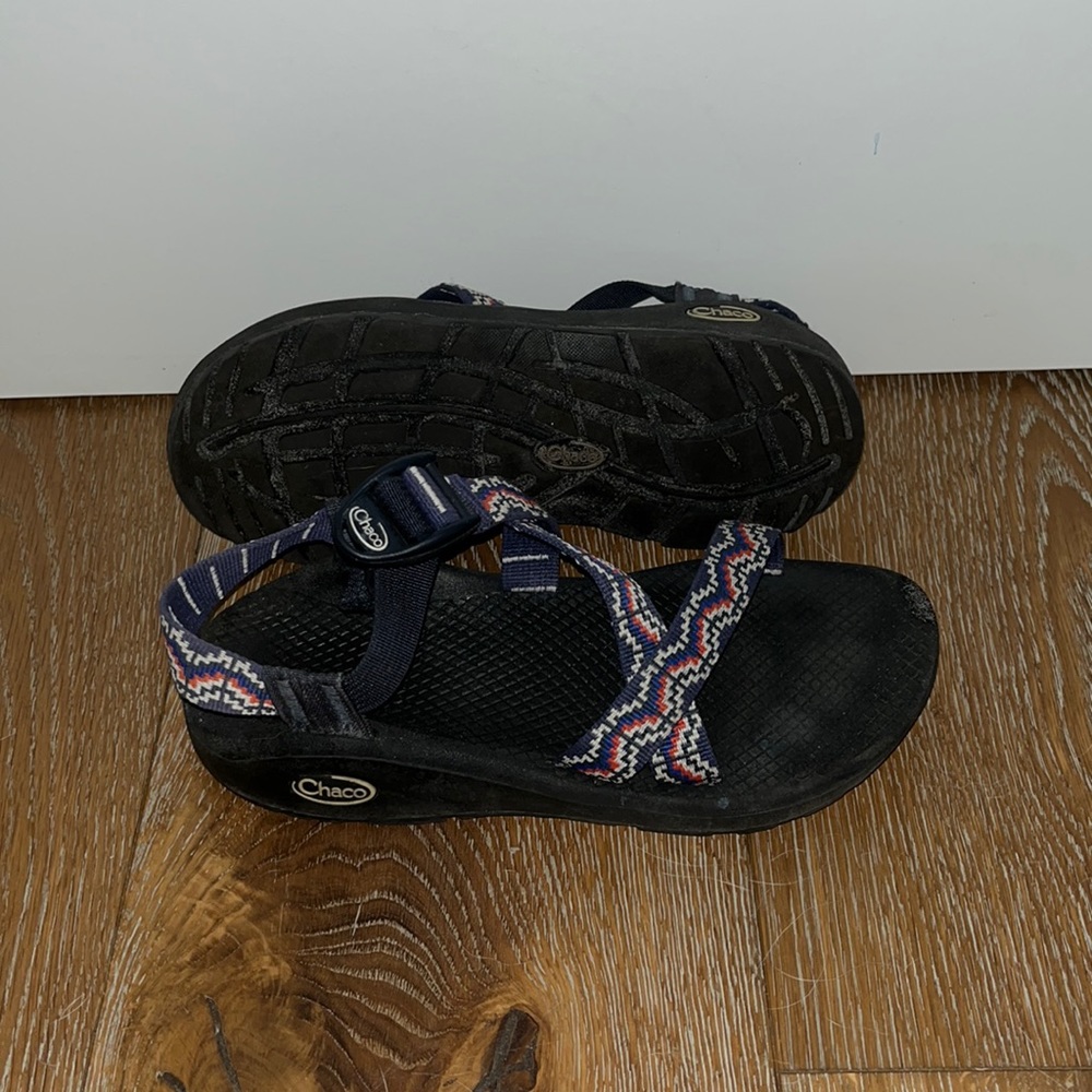 Chaco Outdoor Footwear Red White and Blue Sandals